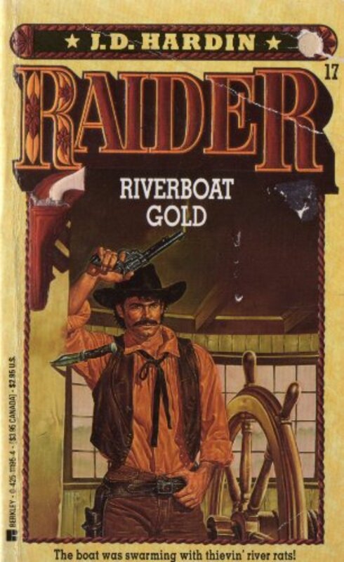 Book cover for "Riverboat Gold" by JD Hardin