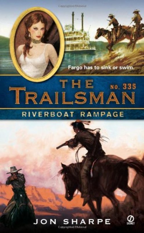 Book cover for "Riverboat Rampage" by Jon Sharpe