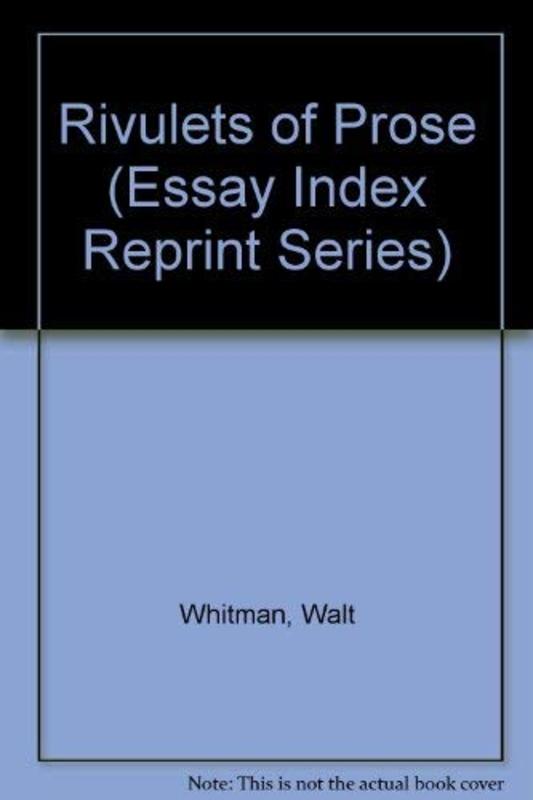 Book cover for "Rivulets of Prose" by Walt Whitman