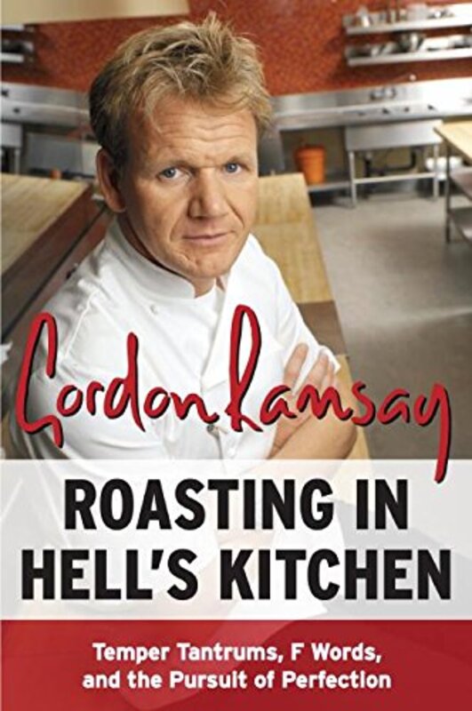 Book cover for "Roasting in Hell's Kitchen" by Gordon Ramsay