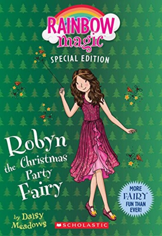 Book cover for "Robyn the Christmas Party Fairy" by Daisy Meadows