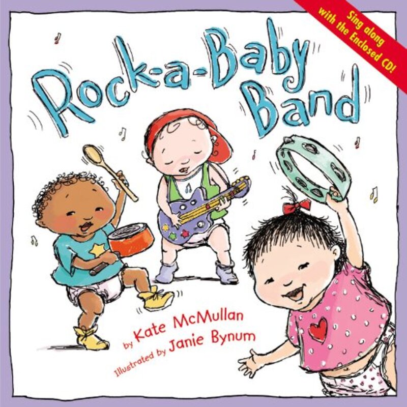 Book cover for "Rock-A-Baby Band" by Kate McMullan