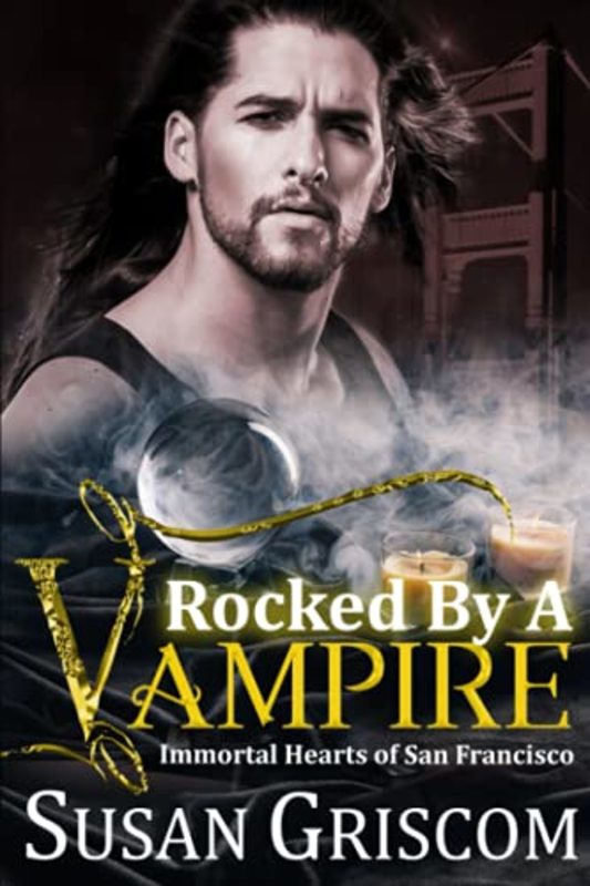 Book cover for "Rocked by a Vampire" by Susan Griscom