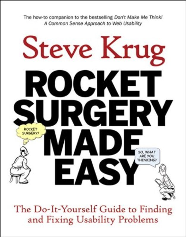 Book cover for "Rocket Surgery Made Easy" by Steve Krug