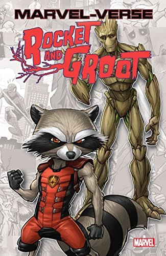 Book cover for "Rocket And Groot" by Noelle Stevenson