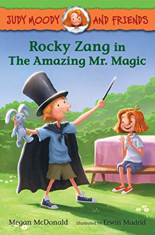 Book cover for "Rocky Zang in The Amazing Mr. Magic" by Megan McDonald
