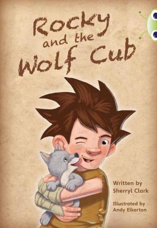 Book cover for "Rocky and the Wolf Cub" by Sherryl Clark