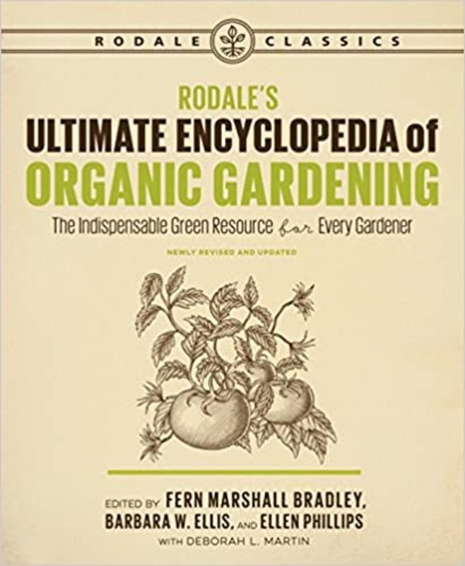 Book cover for "Rodale's Ultimate Encyclopedia of Organic Gardening" by Deborah L. Martin