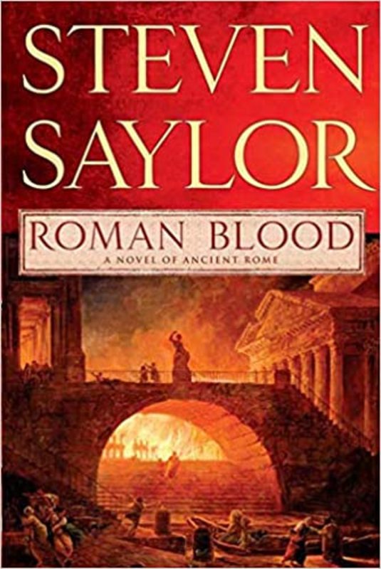 Book cover for "Roman Blood" by Steven Saylor