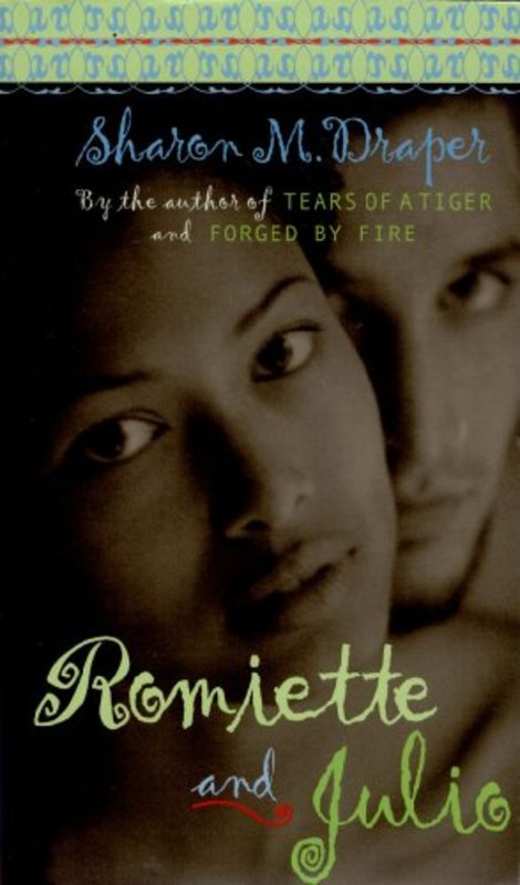 Book cover for "Romiette and Julio" by Sharon M Draper