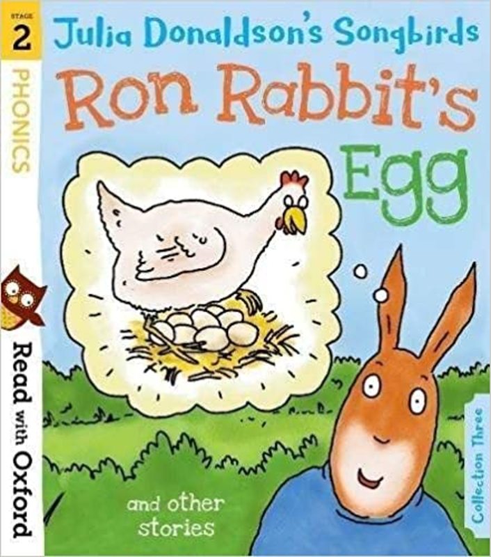 Book cover for "Ron Rabbit's Egg" by Julia Donaldson