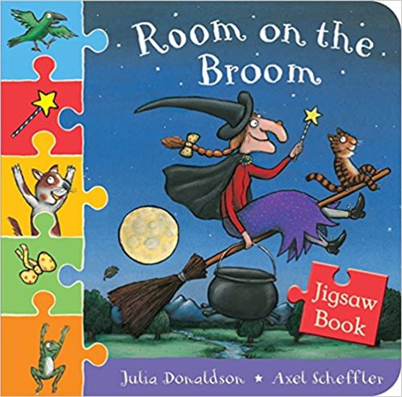 Book cover for "Room on the Broom Jigsaw Book" by Julia Donaldson