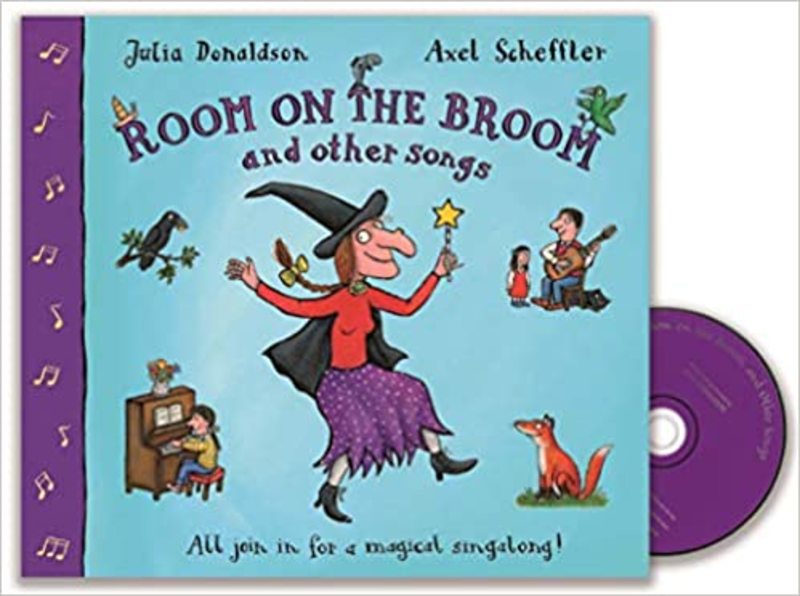 Book cover for "Room on the Broom and Other Songs" by Julia Donaldson