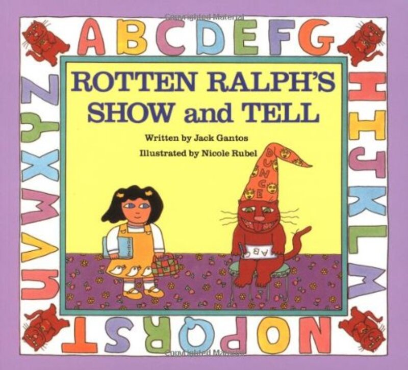 Book cover for "Rotten Ralph's Show and Tell" by Jack Gantos