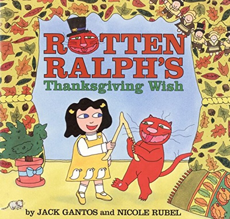 Book cover for "Rotten Ralph's Thanksgiving Wish" by Jack Gantos