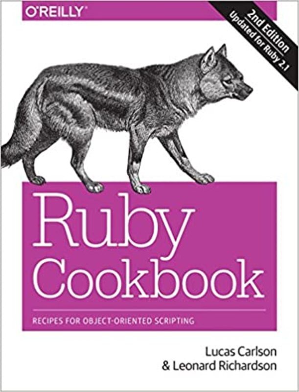Book cover for "Ruby Cookbook" by Lucas Carlson