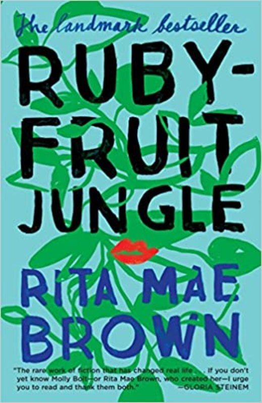 Book cover for "Rubyfruit Jungle" by Rita Mae Brown
