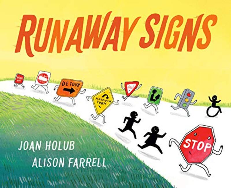 Book cover for "Runaway Signs" by Joan Holub