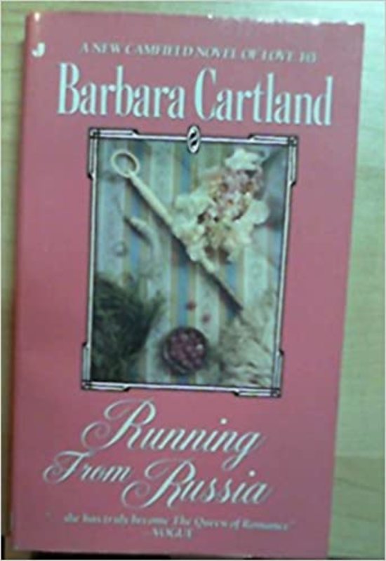 Book cover for "Running From Russia" by Barbara Cartland