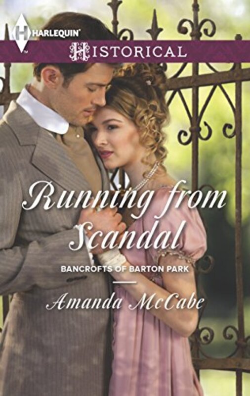 Book cover for "Running from Scandal" by Amanda McCabe