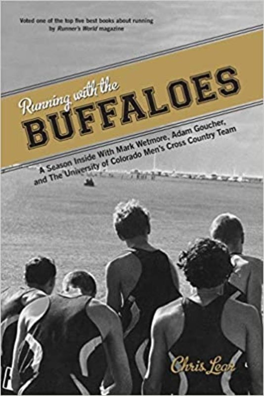 Book cover for "Running with the Buffaloes" by Chris Lear