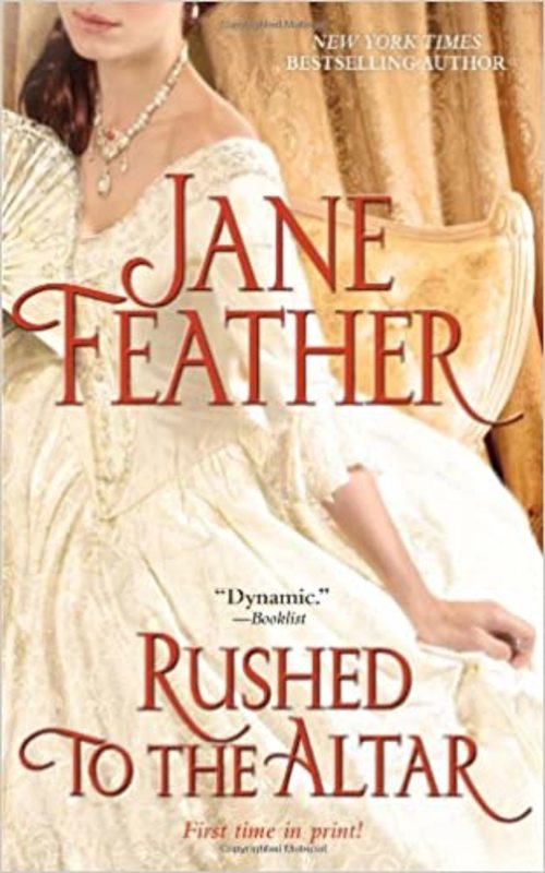 Book cover for "Rushed to the Altar" by Jane Feather