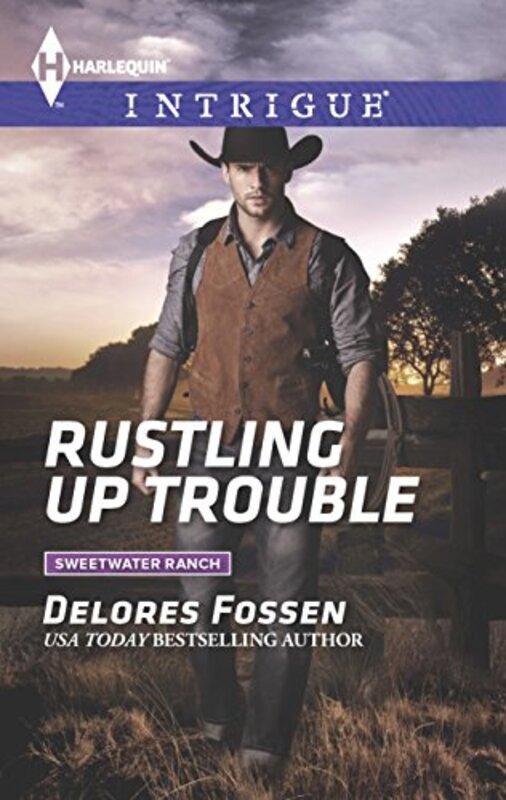 Book cover for "Rustling Up Trouble" by Delores Fossen