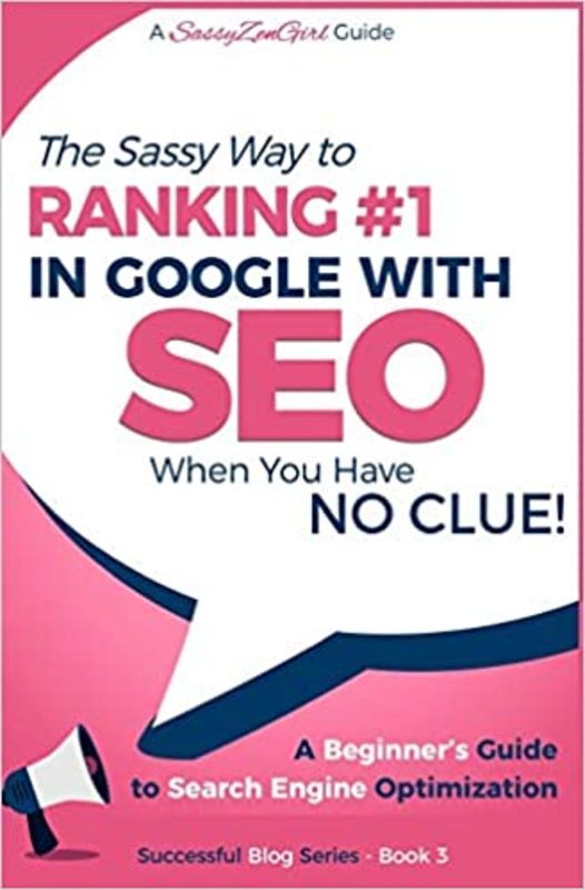 Book cover for "SEO - The Sassy Way to Ranking #1 in Google - when you have NO CLUE!" by Gundi Gabrielle
