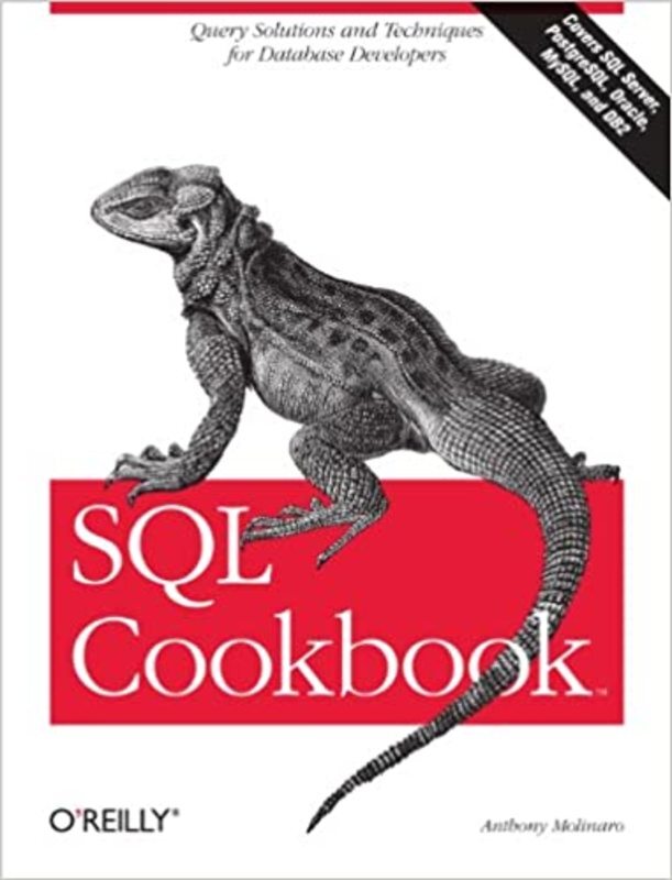 Book cover for "SQL Cookbook" by Anthony Molinaro