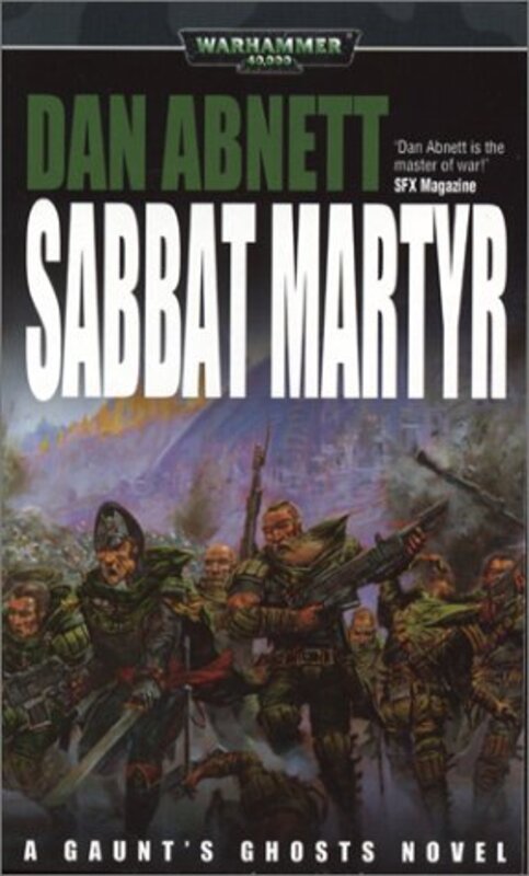 Book cover for "Sabbat Martyr" by Dan Abnett
