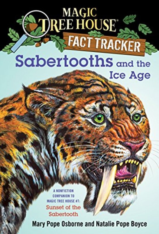 Book cover for "Sabertooths and the Ice Age" by Mary Pope Osborne