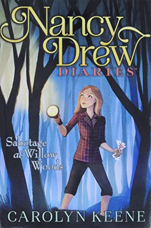Book cover for "Sabotage at Willow Woods" by Mildred A Wirt