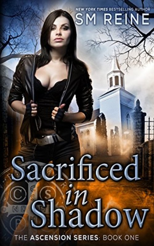 Book cover for "Sacrificed in Shadow" by SM Reine