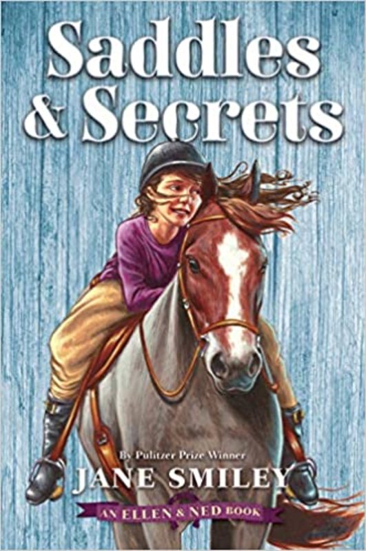Book cover for "Saddles & Secrets" by Jane Smiley