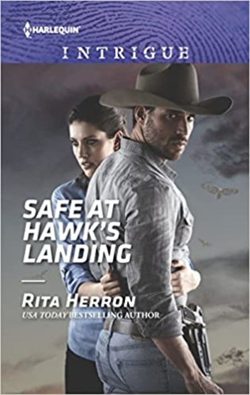 Book cover for "Safe at Hawk's Landing" by Rita Herron