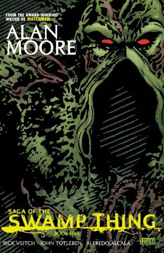Book cover for "Saga of the Swamp Thing, Book Five" by Alan Moore