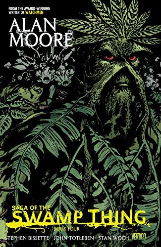 Book cover for "Saga of the Swamp Thing, Book Four" by Alan Moore