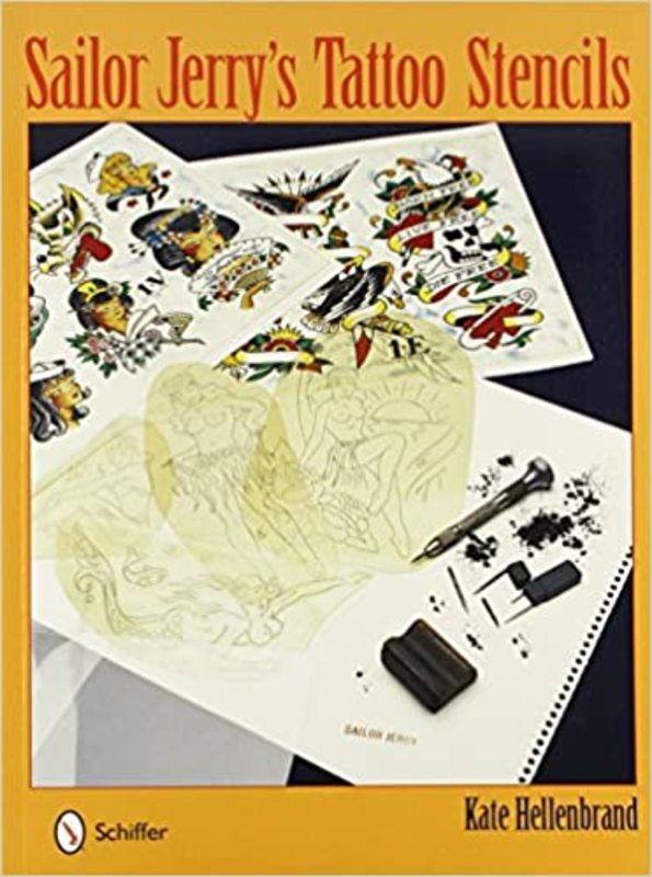 Book cover for "Sailor Jerry's Tattoo Stencils" by Kate Hellenbrand