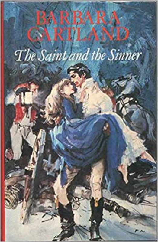 Book cover for "Saint and the Sinner" by Barbara Cartland