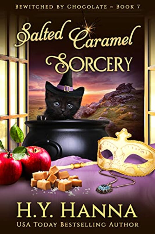 Book cover for "Salted Caramel Sorcery" by HY Hanna
