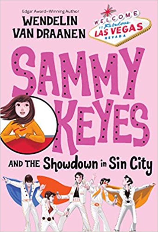 Book cover for "Sammy Keyes and the Showdown in Sin City" by Wendelin Van Draanen