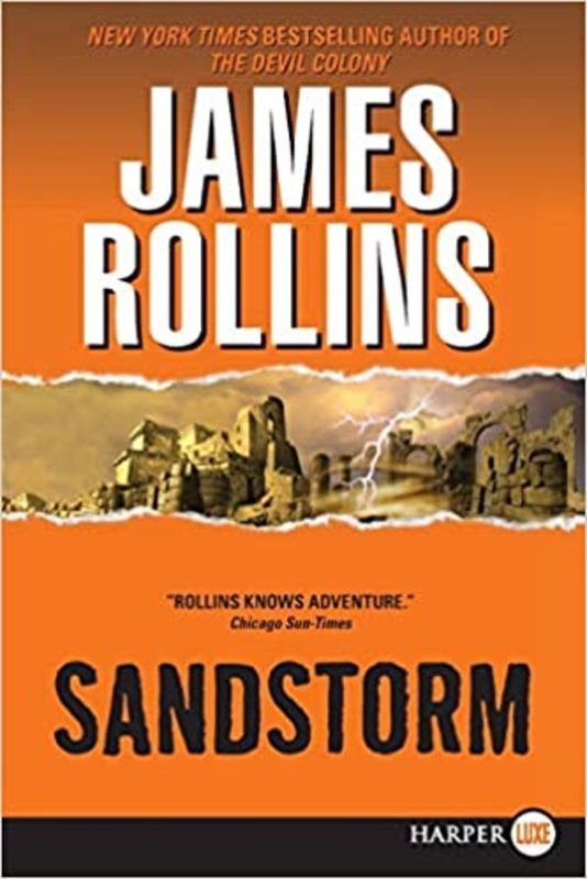 Book cover for "Sandstorm" by James Rollins