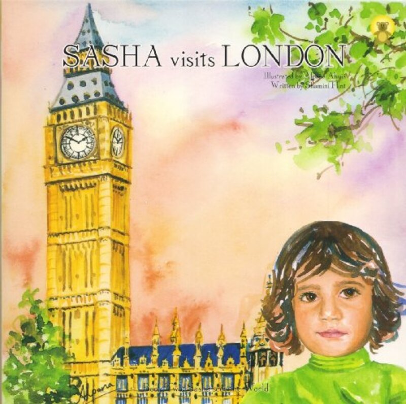 Book cover for "Sasha Visits London" by Shamini Flint