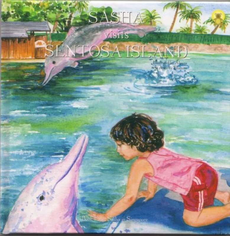 Book cover for "Sasha Visits Sentosa Island" by Shamini Flint