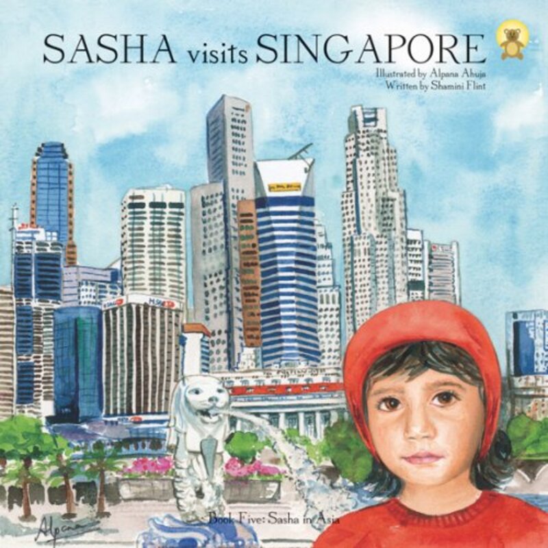 Book cover for "Sasha Visits Singapore" by Shamini Flint