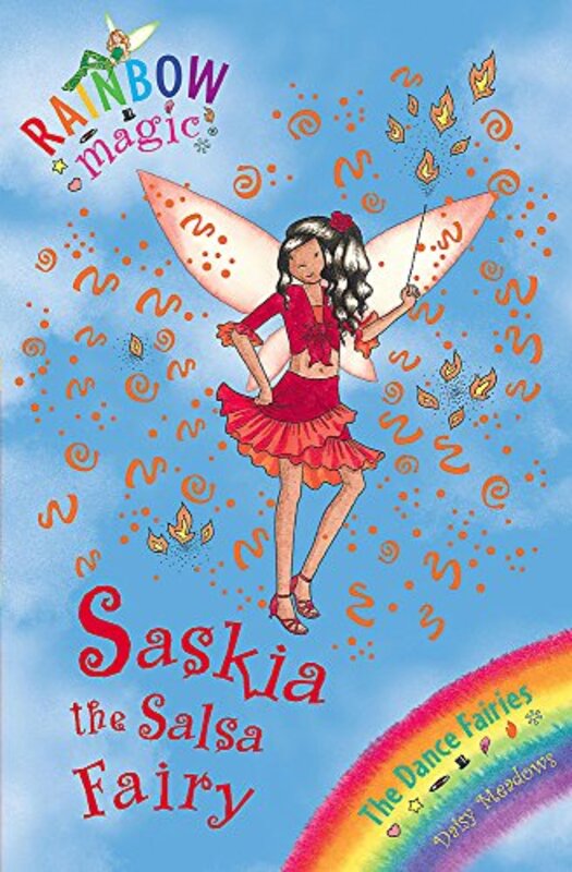 Book cover for "Saskia the Salsa Fairy" by Daisy Meadows