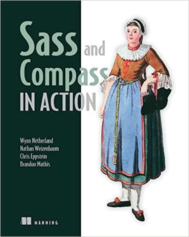 Book cover for "Sass and Compass in Action" by Brandon Mathis