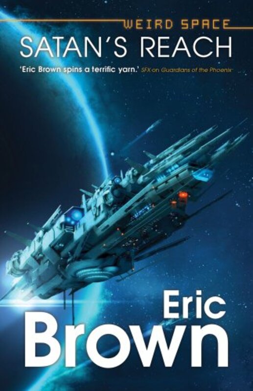 Book cover for "Satan's Reach" by Eric Brown
