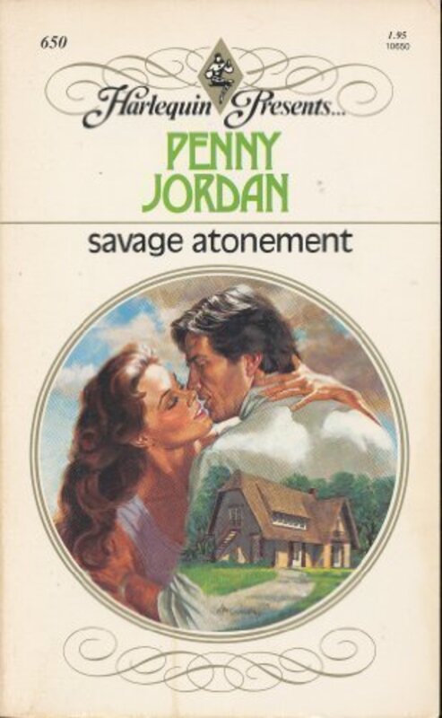 Book cover for "Savage Atonement" by Penny Jordan