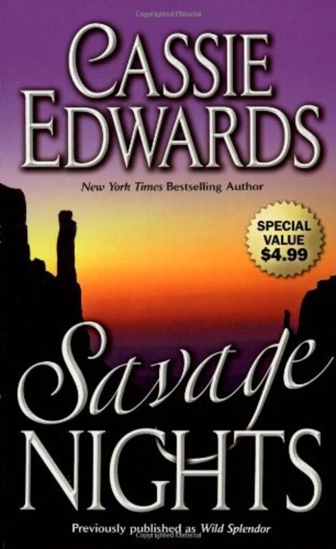 Book cover for "Savage Nights" by Cassie Edwards